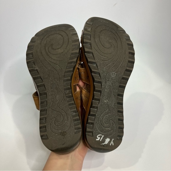 Dansko brown leather slide sandals strappy women’s size 37 6.5 comfort shoes - Picture 6 of 8